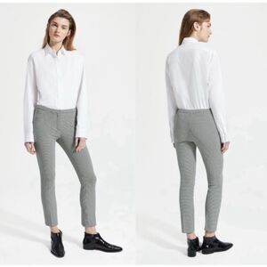 Theory black & white houndstooth classic skinny hi rise dress pants